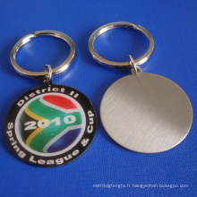 Porte-clés en acier inoxydable Kechain Badge avec médaille (GZHY-KC-001)